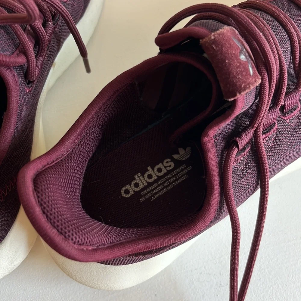Adidas Women's Tubular Shadow Maroon Running Shoes Size 7